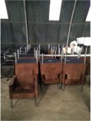 1 x TUB CHAIR DARK BROWN SUEDE
SQUARE BACK CONTEMP. STYLE