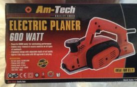 Branrd New Am-Tech Quality Tools 600 Watt Electric Planer. Powerful 600W Motor for outstandin