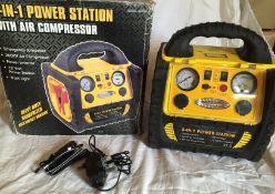 5 in 1 Power Station with Air Compressor - 5-in-1 power station to keep you illuminated, inflated,