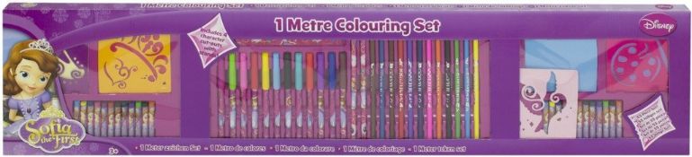 6 x Disney - Sofia The First - 1 Metre Colouring Set_ Brand New_ Great Re-Selling opportunity. (