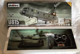 3 Channel IR Mini Chinook with Gyro- Responsive 3CH IR control system suitable for indoor flight.