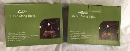 2 X Garden Gear 50 Eco String Lights_BRAND NEW RRP OF LOT £29.98