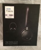 Philips M1/00 Premium Black Headphones -Deluxe breathable ear pads and memory foam for optimal fit