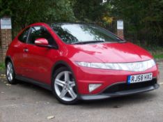 Honda Civic 2008. 2.2 i-CTDi Type S GT 92000 miles. 3dr Pan Roof-FSH-Very Nice Car_ Lovely bright