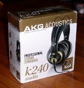 BRAND NEW AKG K 240 Semi-Open Studio Headphones - RRP £89.99 Each - t has 55 ohms impedance, plug-in