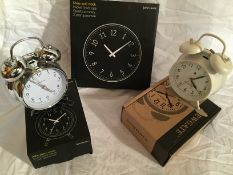 3 X BOXED CLOCKS- JOHN LEWIS & NEWGATE__Customer return_Boxed_Unchecked. NO VAT ON THIS ITEM