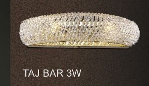 2 x Taj Bar 3W Gold Crystal Wall Light
 Brand New, Boxed. Very High Quality – RRP £675.00 each (£