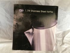 Quest Kettle – 1.7 Litre – Stainless Steel - No Reserve

_Customer return_Boxed_Unchecked. NO VAT ON