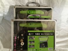 2 X 18 V Variable Speed Rotary Tool and 60 Piece Accessory Set
18 V variable speed 8,000 - 18,000