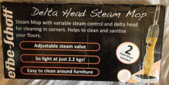 Efbe-Schott Delta Head Steam Mop SHST78Y, 850 watts - mop heats rapidly - within 30 seconds and