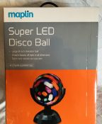 ProSound Lighting Super LED Disco Ball
RRP £39.99 
Large 8 inch diameter ball
No bulbs to replace or