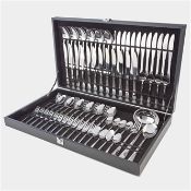 75PC CANTEEN OF CUTLERY IN DISPLAY CASE RRP £199.99__Customer return_Boxed_Used_Unchecked.