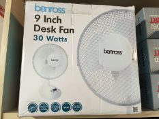 Benross 9 Inch  Desk Fans _  RRP  £16.99 EACH _. NO VAT ON THIS ITEM