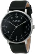 August Steiner Men's AS8090BK Stainless Steel Watch with Black Leather Band – BRAND NEW, BOXED – RRP