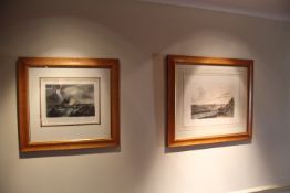 Two Framed & Glazed Prints – From a  UK Hotel Bar
1 x Calais Pier, 1 x Smolensko
Published by R.
