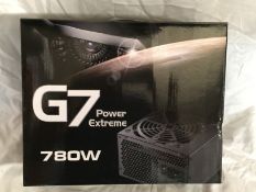 G7 780W ATX PC Power Supply- Boxed- RRP £59.99
High efficiency 780W power supply
Supports the latest