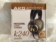 AKG K 240 Semi-Open Studio Headphones - RRP £89.99 Each - It has 55 ohms impedance, plug-in cable