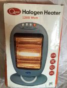 3 X Quest Electrical Halogen Heater, 1200 Watt- RRP £19.99 EACH_Customer return_Boxed_Unchecked.
