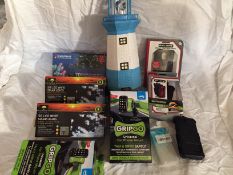JOBLOT OF 10 ITEMS – Including Solar Lights, Brand New Ballistic Phone Covers, Boxed phone car
