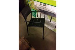 Set of 6 Black stacking chairs  Chair size 600 x 1000 x 500  .