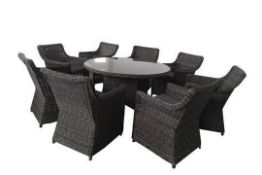 Balmoral Executive 7 Piece Dining Set. Outdoor Rattan