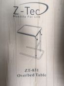 4 x Z-Tec Tilt-Top Overbed Table without Castors