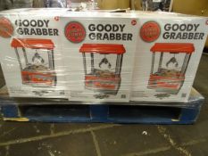 1 x Pallet (39) to contain 18 x BOXED Global Gizmos Goody Grabbers. The arcade favorite with a sweet