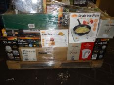 1 x Large Pallet (25) to contain 40 Boxed items to include: single hot plate, 8 in 1 multi