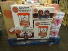 1 x Large Pallet (48) to contain 50 Boxed items to include: rotating LED mirror balls, goody