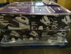 1 x Large Pallet (42) to contain 14 x BOXED Quest 2600w Steam Generating Irons. Aluminium covered