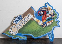 Blechschild, geprägt u. farbig bedruckt, 