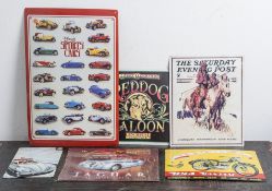 Konvolut v. sechs Blechschildern, Alter unbekannt: 