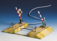 Kibri, doppelter Bahnübergang, Blech, beleuchtet, Stempel D.R.P. (Deutsches Reichspatent),Printed in