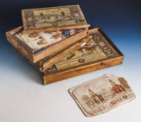 Anker, Steinbaukasten, um 1900 (3 St.), m. Inhalt (nicht auf Vollständigkeit geprüft).