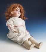 Porzellankopfpuppe, Kley & Hahn, 1. Drittel 20. Jahrhundert. Modell: Walküre (Kestner),bemalter