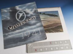 Kalender, Messerschmitt Flugzeugwerke 1941, Farbaufnahmen Agfa Color, Druck Carl