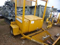 Single axle plant trailer c/w diesel generator. Direct Highways Authority.