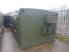 Demountable electronic repair workshop c/w benches, electrics, etc.