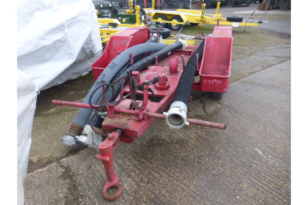 Vintage fire pump trailer c/w pipes. - Image 6 of 6