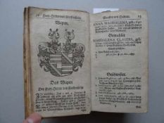 Heraldik.- (Schmidt, S.H.). Der Durchl: Welt Anderer/Dritter Theil. Kurtzgefaßte Genealogische,
