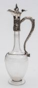 A Victorian silver mounted claret jug, maker George Richards & Edward Brown, London,