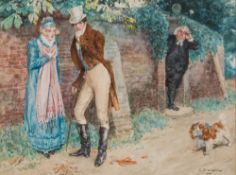 Charles Edmund Brock [1870-1938]-
Seven Stages of Courtship:-
a group of seven watercolours
all