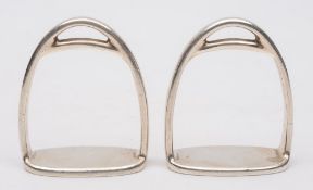 A pair of George V silver novelty napkin rings, maker A.W possibly A.