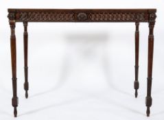 A late 18th Century Italian carved walnut pier table:,