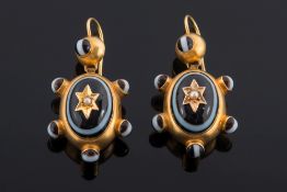 A pair of 19th century gold,