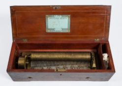 Nicole Freres, a 19th century musical box, playing six airs:, Gamme No 987,  the 27.5cm.