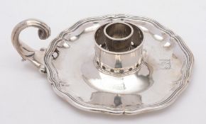 A William IV silver chamberstick, maker Joseph Angell I & John Angell II, London, 1836: crested,