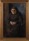 * Rosa Branson [b.1933]-
Elderly woman seated:-
signed bottom right
oil on canvas
60 x 39cm.
