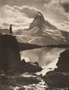 * Herbert George Ponting [1870-1935] -
The Matterhorn from Stellisee
carbon print,
45.5 x 35.4cm.