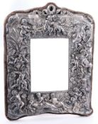 A sterling silver easel mirror,